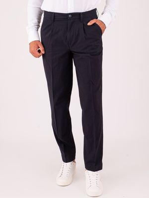 1. Re-Hash Chino men's trousers, slim fit, elegant, in lightweight structured fabric Blue