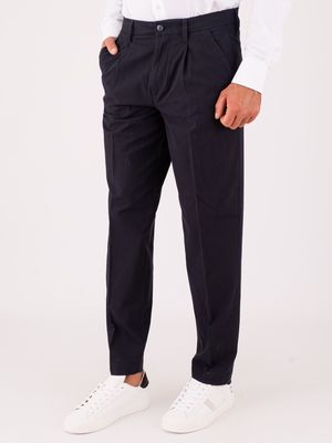2. Re-Hash Chino men's trousers, slim fit, elegant, in lightweight structured fabric Blue