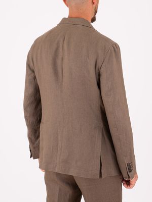 3. Manuel Ritz Men's Jacket in Pure Linen with a light and breathable texture Turtledove