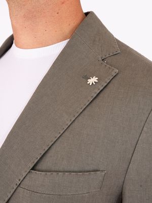 4. Manuel Ritz Men's Jacket in Pure Linen with a light and breathable texture Green
