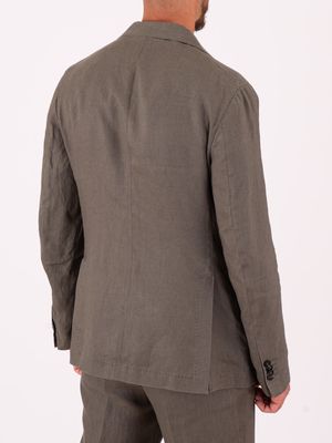 3. Manuel Ritz Men's Jacket in Pure Linen with a light and breathable texture Green
