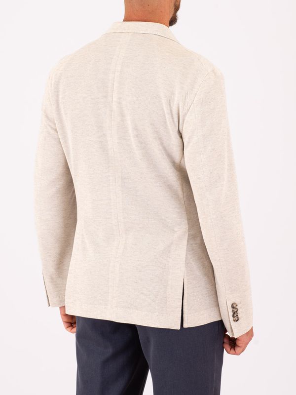 3. Manuel Ritz Men's Jacket in Cotton Blend and Technical Fabric Light Beige MANUEL RITZ 4032g2728m263170