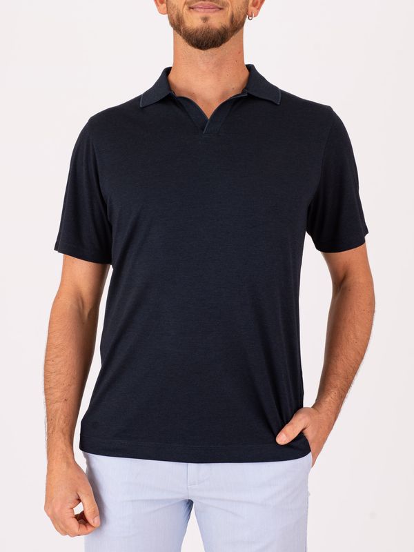1. Polo Uomo Paul&Shark in Lyocell e Cotone Blu PAUL & SHARK 26411254