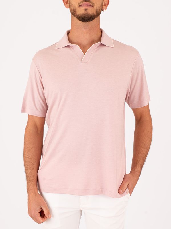 Polo Uomo Paul&Shark in Lyocell e Cotone Rosa PAUL & SHARK