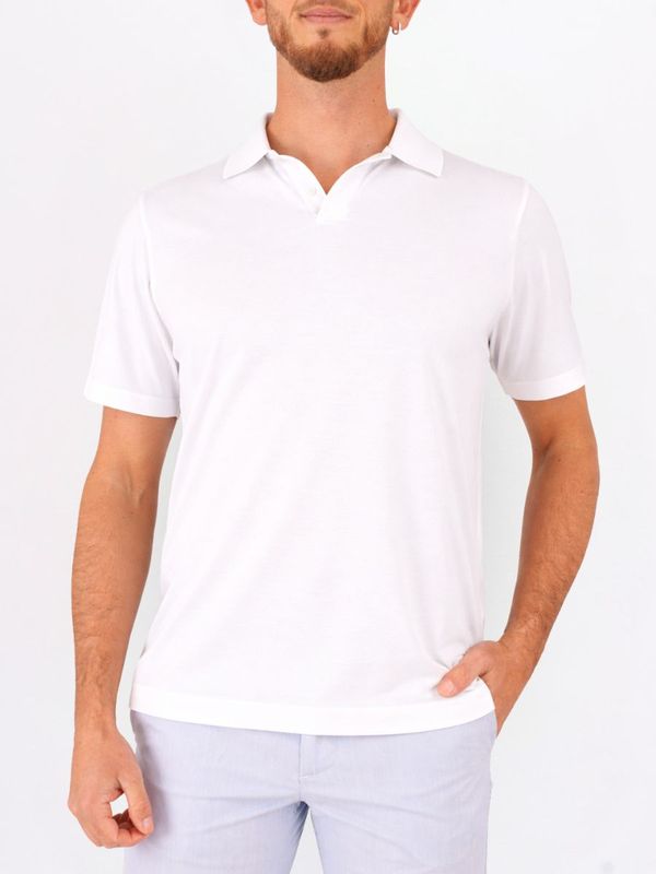 Polo Uomo Paul&Shark in Lyocell e Cotone Bianco PAUL & SHARK