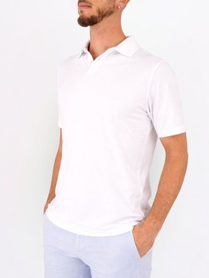 2. Polo Uomo Paul&Shark in Lyocell e Cotone Bianco