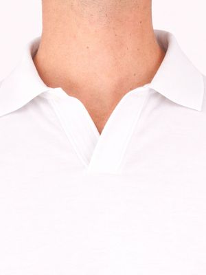 4. Polo Uomo Paul&Shark in Lyocell e Cotone Bianco