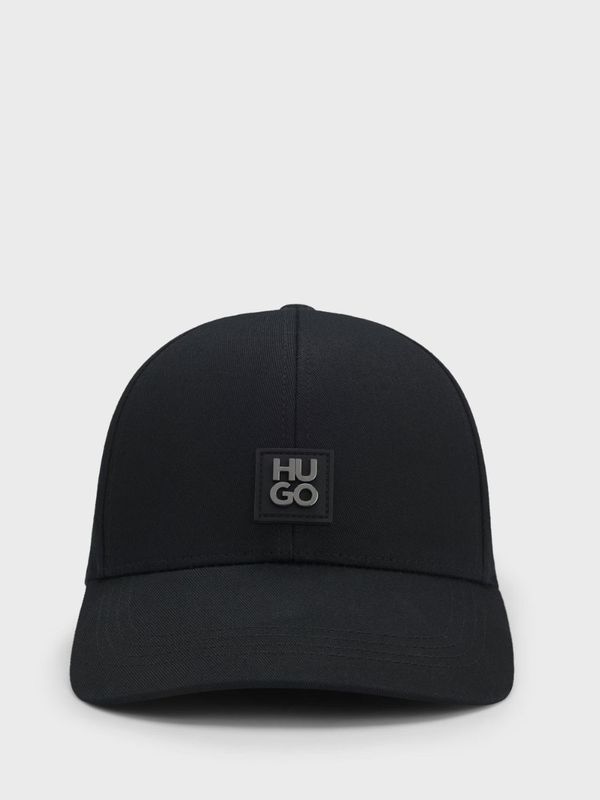 2. Cappello Uomo HUGO in Twill di Cotone con Logo in Metallo Nero Hugo 50539554