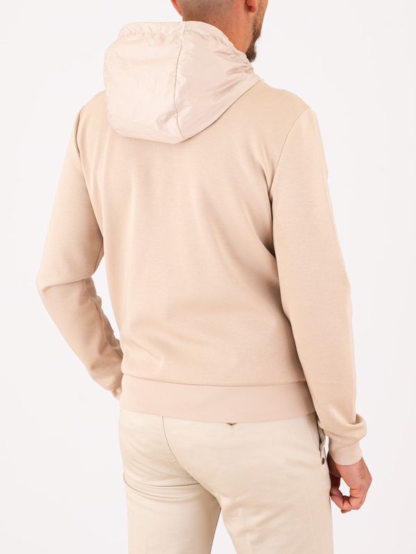 3. Men's Heskimo Jacket in Cotton Blend with Removable Internal Bib Beige HèSKIMO he1420005