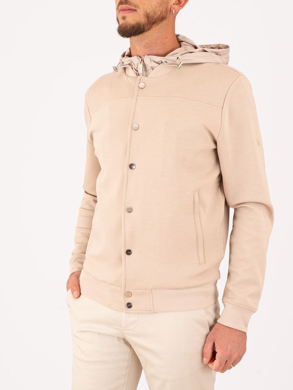 2. Men's Heskimo Jacket in Cotton Blend with Removable Internal Bib Beige HèSKIMO he1420005