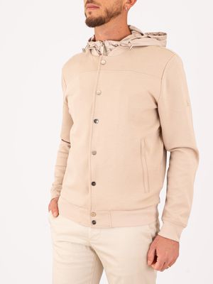 2. Men's Heskimo Jacket in Cotton Blend with Removable Internal Bib Beige
