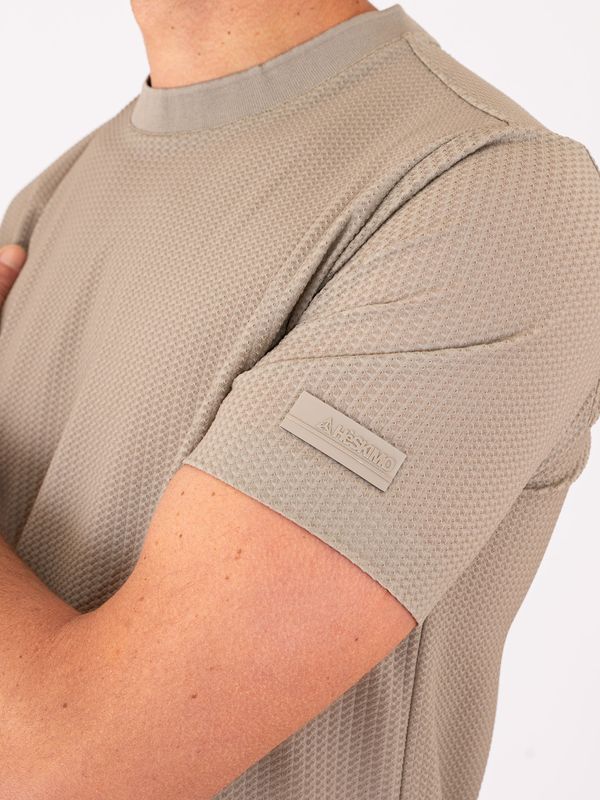4. T-Shirt Uomo Heskimo in Nylon Tecnico con Texture Microforata Grigio HèSKIMO he1410012