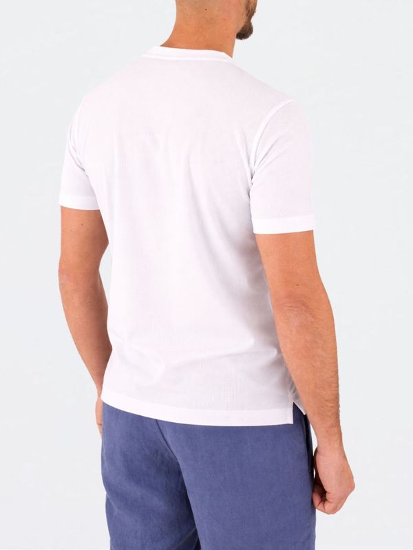 3. Men's Heskimo T-Shirt in Technical Nylon with Micro-perforated Texture White HèSKIMO he1410012
