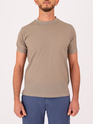 1. T-Shirt Uomo Heskimo in Nylon Tecnico con Texture Microforata Grigio