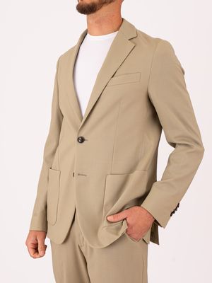 2. Blazer d'été en laine technique : infroissable et facile d'entretien Beige