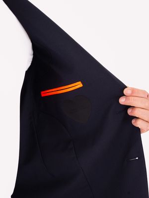 4. Blazer d'été en laine technique : infroissable et facile d'entretien Bleu Noir