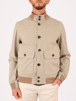 1. Lintech Val Jkt RRD Leisure Men's Jacket in Wrinkle-Resistant Technical Linen Beige