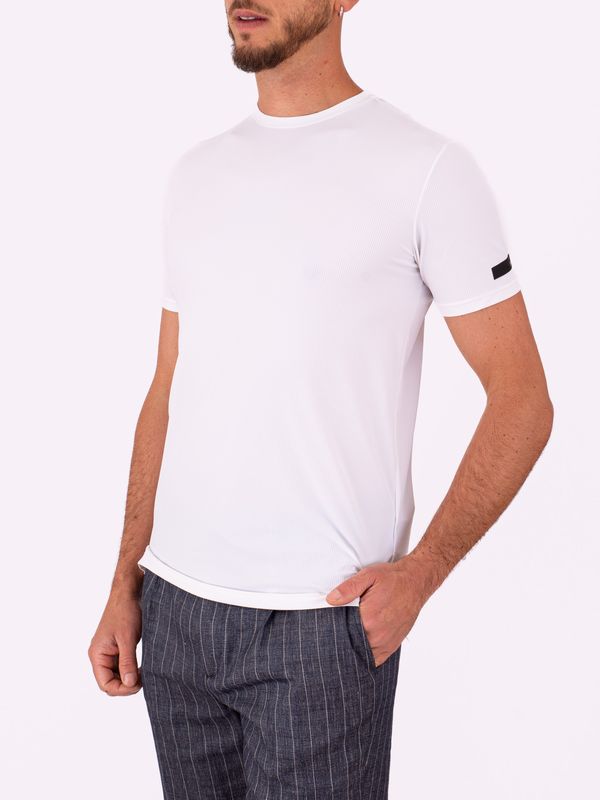 2. RRD men's Rib Shirty in technical fabric with thin vertical lines White RRD 26220ribshirty