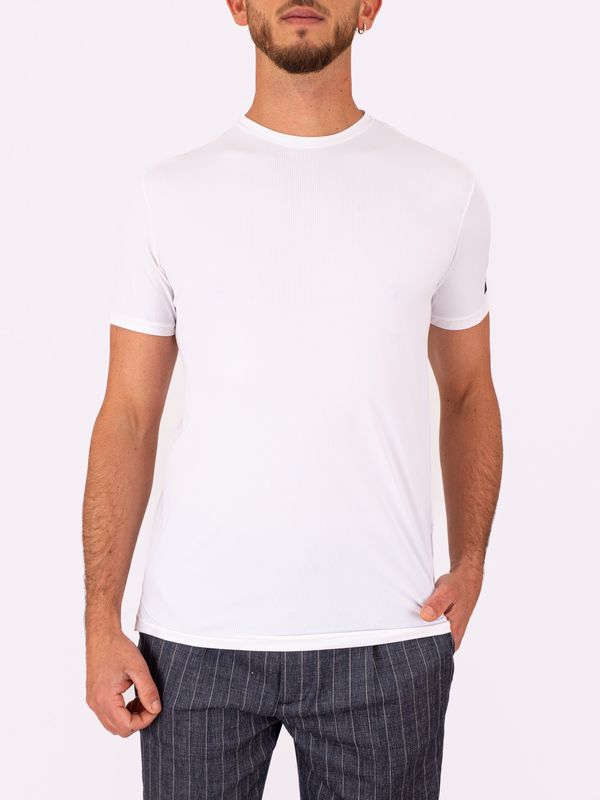 1. RRD men's Rib Shirty in technical fabric with thin vertical lines White RRD 26220ribshirty