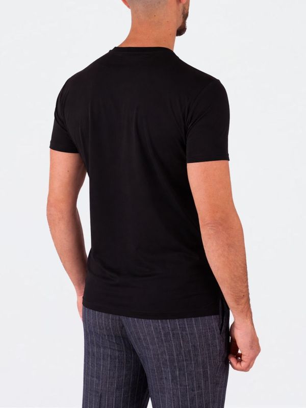 3. RRD men's Rib Shirty in technical fabric with thin vertical lines Black RRD 26220ribshirty