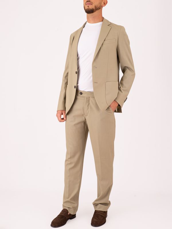 5. Pantalon chino d'été en laine technique fraîche pour homme RRD Beige RRD 26331summerwooltechstraightpant
