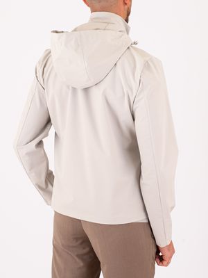 3. Giubbotto Uomo Heskimo con Cappuccio in nylon Perla