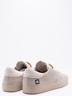 4. D.A.T.E. Men's Sneakers Hill Low Perforated Colored I White