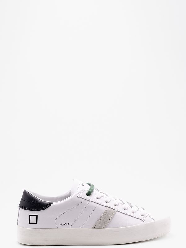 2. Sneakers Uomo D.A.T.E. Hill Low Calf WB Bianco Nero D.A.T.E. m441-hl-ca-wb