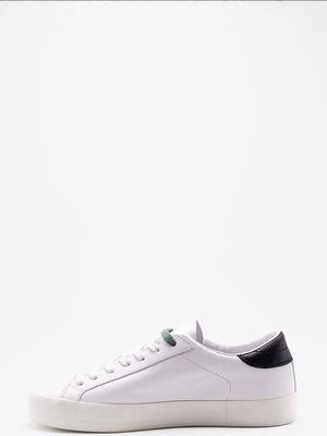 3. D.A.T.E. Men's Sneakers Hill Low Calf WB Black and White