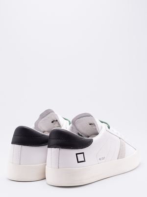 4. D.A.T.E. Men's Sneakers Hill Low Calf WB Black and White