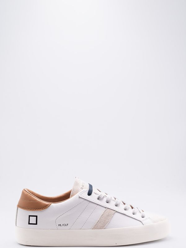 2. Sneakers Uomo D.A.T.E. Hill Low Calf WB Bianco Beige D.A.T.E. m441-hl-ca-wi