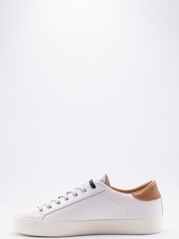 3. Sneakers Uomo D.A.T.E. Hill Low Calf WB Bianco Beige D.A.T.E. m441-hl-ca-wi