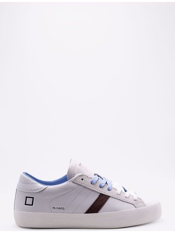 2. D.A.T.E. Men's Sneakers Hill Low Vintage Calf WT White Turquoise D.A.T.E. m441-hl-vc-tt