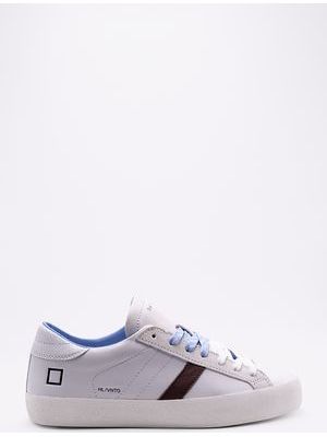 2. D.A.T.E. Men's Sneakers Hill Low Vintage Calf WT White Turquoise