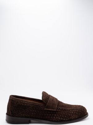 2. Mocassini Uomo Marechiaro 1962 in Camoscio Intrecciato Marrone