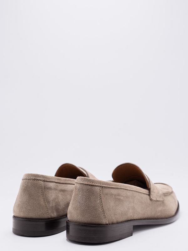 4. Marechiaro 1962 Men's Suede Loafers with Leather Sole Light Beige MARECHIARO 1962 7768camoscio