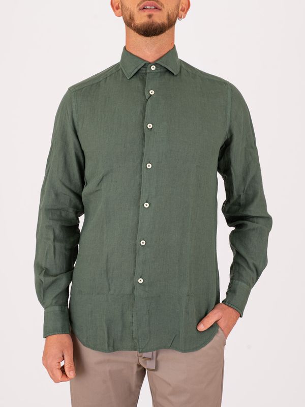 1. Camicia Uomo Xacus in Puro Lino Evolution-Regular tessuto leggero e traspirante Verde Xacus 21191.848ml