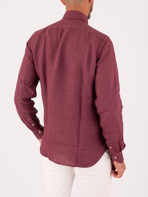 3. Camicia Uomo Xacus in Puro Lino Evolution-Regular tessuto leggero e traspirante Melenzana
