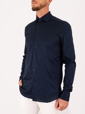2. Xacus Men's Cotton Jersey Shirt Blue