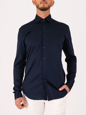 1. Xacus Men's Cotton Jersey Shirt Blue