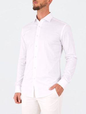 2. Chemise en jersey de coton pour homme Xacus Blanc
