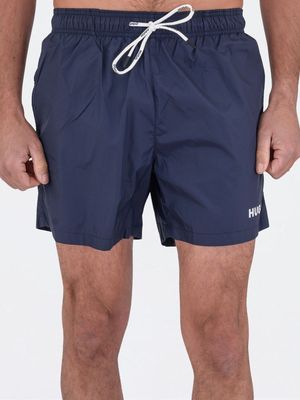 1. Boxer Mare Uomo HUGO con Logo a Contrasto e Asciugatura Rapida Blu