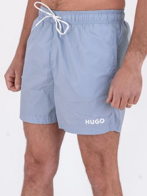 2. Boxer de bain pour homme HUGO avec logo contrastant et séchage rapide Céleste