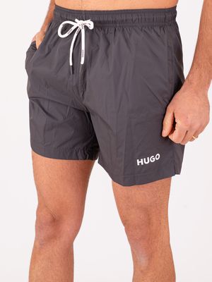 2. Boxer Mare Uomo HUGO con Logo a Contrasto e Asciugatura Rapida Grigio