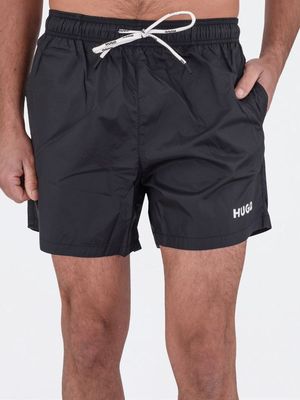 1. Boxer Mare Uomo HUGO con Logo a Contrasto e Asciugatura Rapida Nero