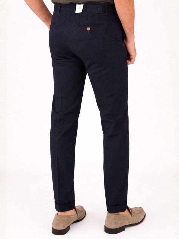 3. Pantalone Uomo Re-Hash in Lyocell e Cotone con Vestibilità Slim Elegante Blu Re-Hash p2472277