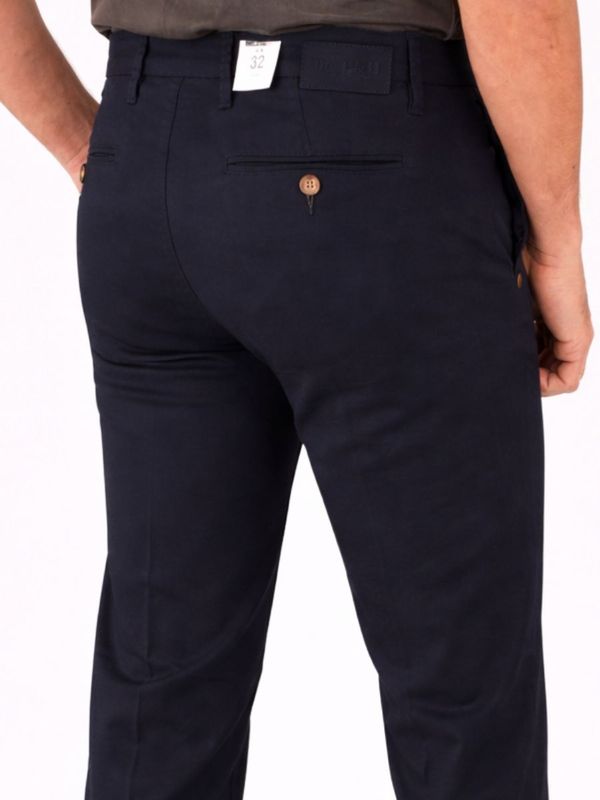 4. Pantalone Uomo Re-Hash in Lyocell e Cotone con Vestibilità Slim Elegante Blu Re-Hash p2472277