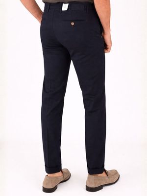 3. Pantalone Uomo Re-Hash in Lyocell e Cotone con Vestibilità Slim Elegante Blu