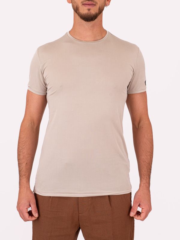 RRD men's Cupro T-shirt with a fluid and silky texture Light Beige RRD
