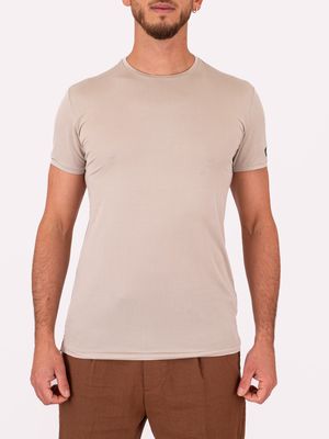 1. T-shirt Cupro uomo RRD dalla texture fluida e setosa Beige Chiaro